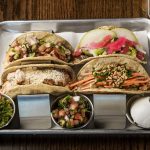 Mexican food with Four Tacos and Salsa on a Tray | Billy Howell Ford Lincoln